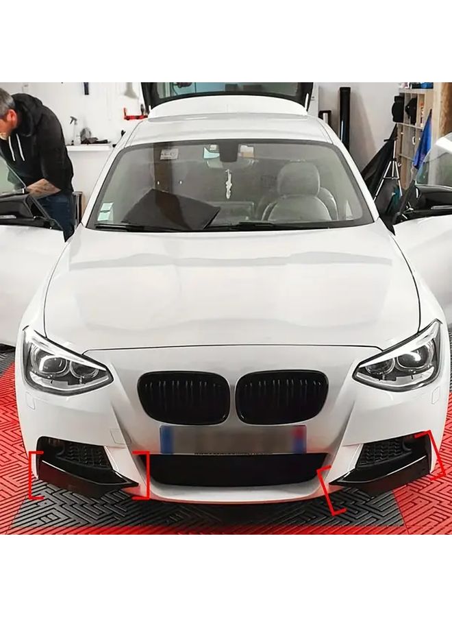 مقسم واقي المصد الأمامي الأسود اللامع لسيارات بي إم دبليو السلسلة 1 موديلات F20 وF21 طراز M135i M Sport من 2012 إلى 2015 - Image 3